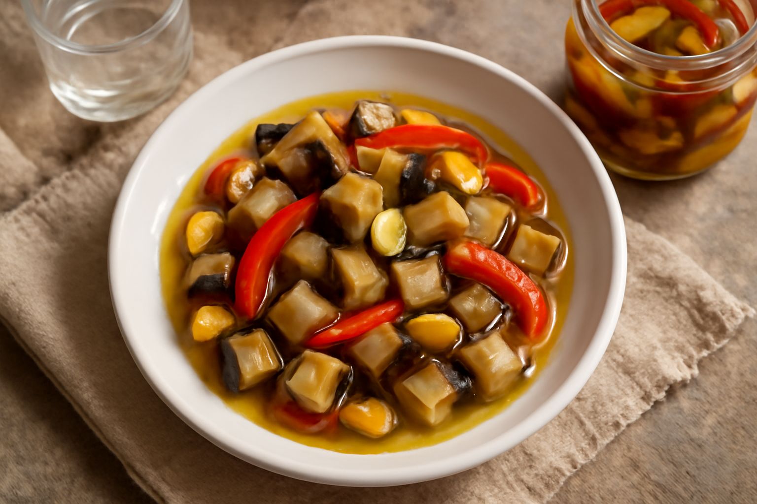 Melanzane e peperoni sott'olio