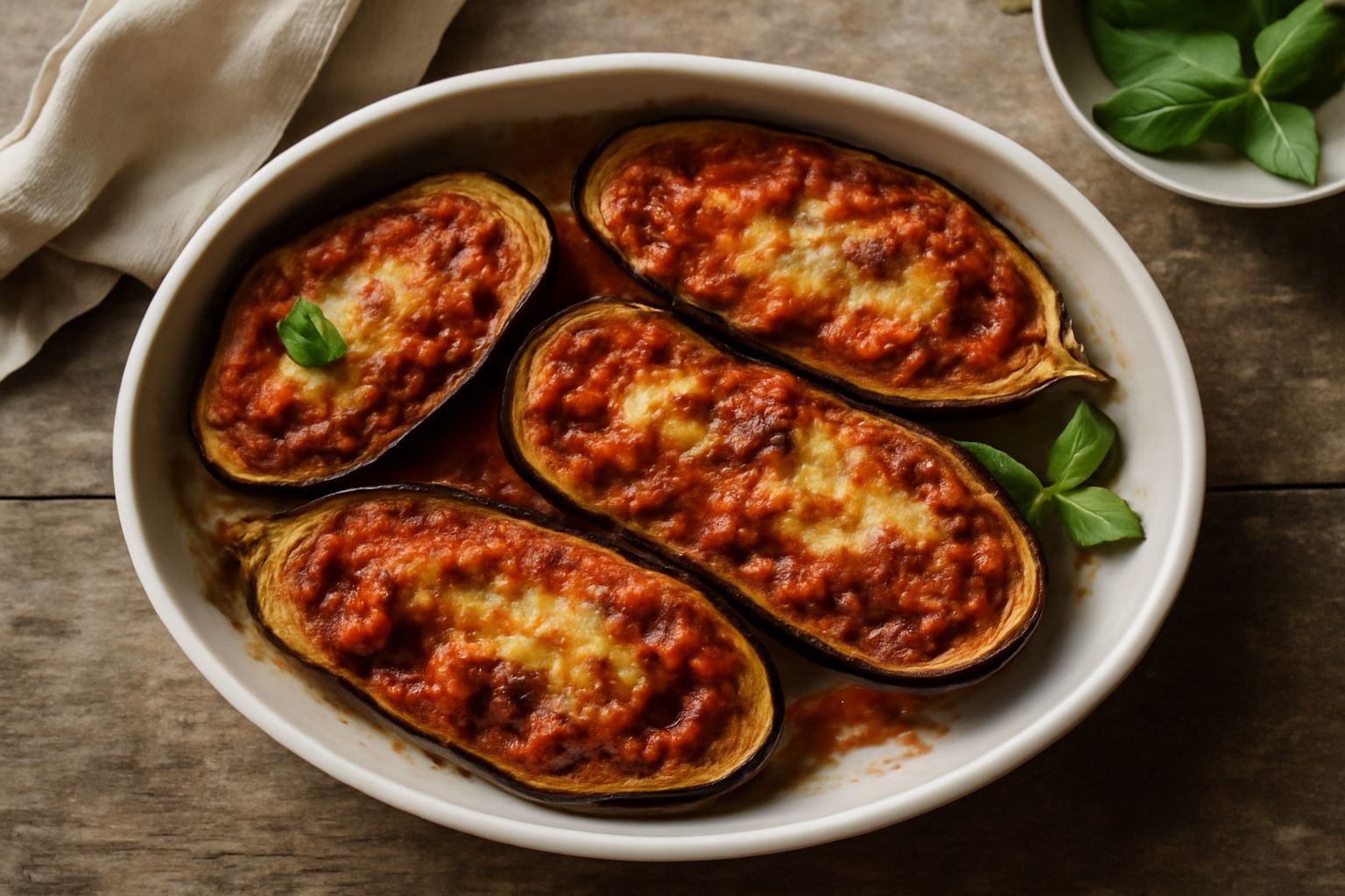 Melanzane ripiene conservate