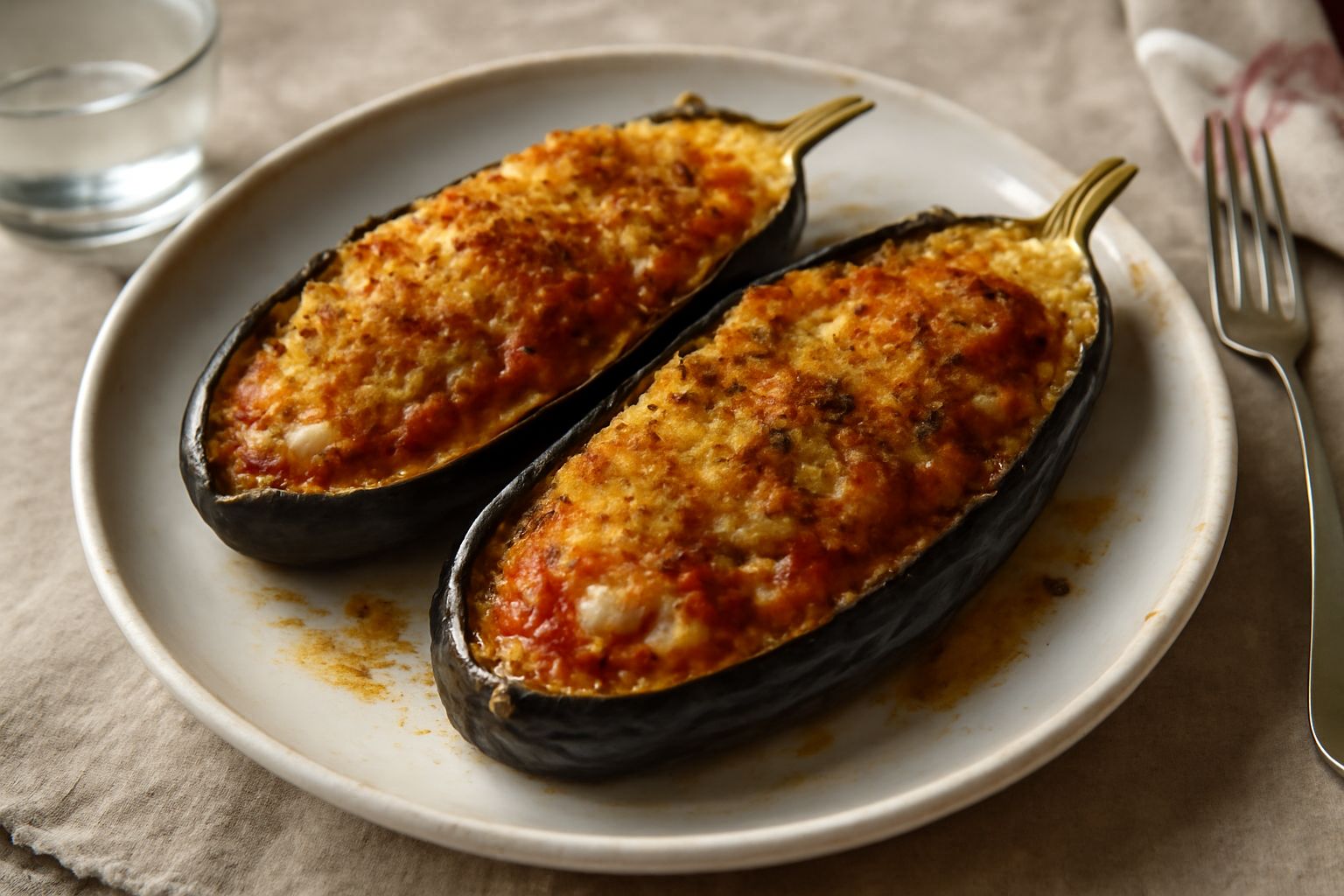 Melanzane ripiene di pesce