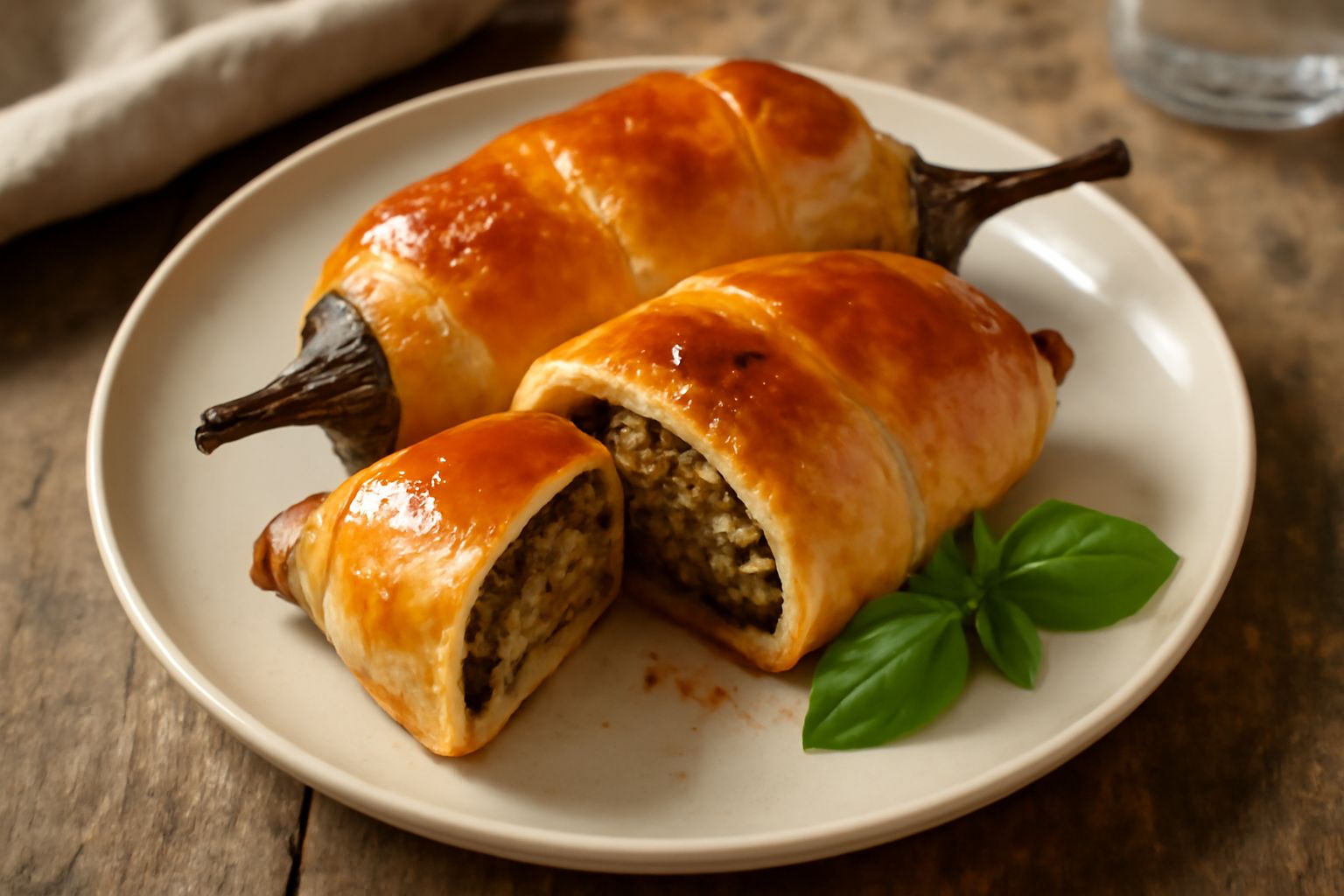Melanzane ripiene in pasta