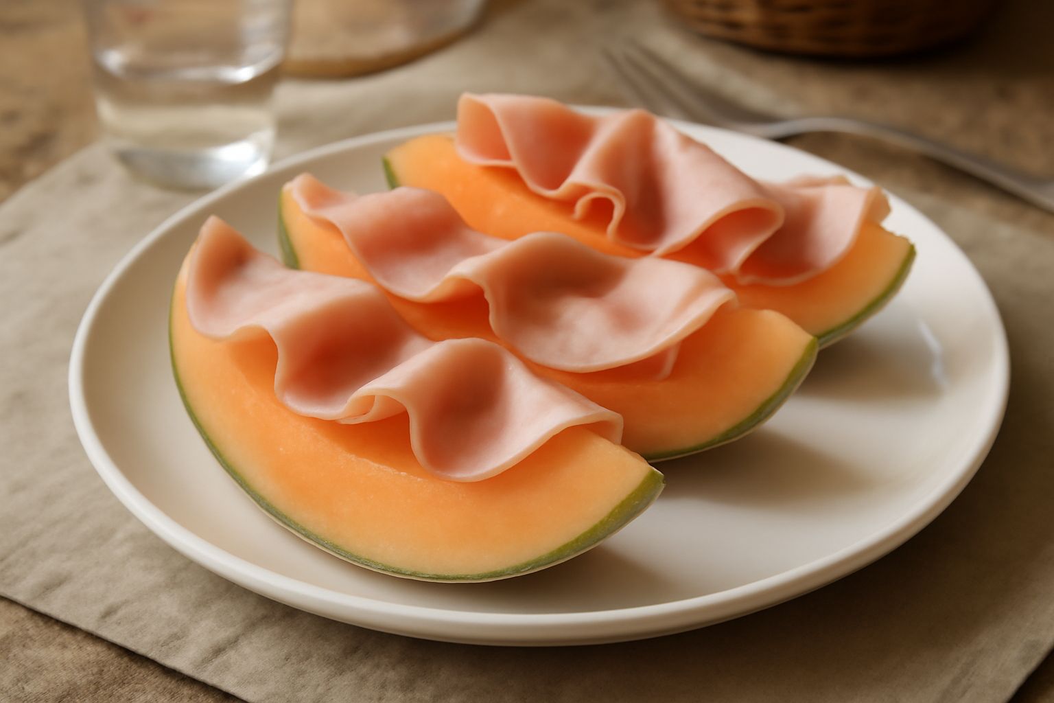 Melone con mortadella