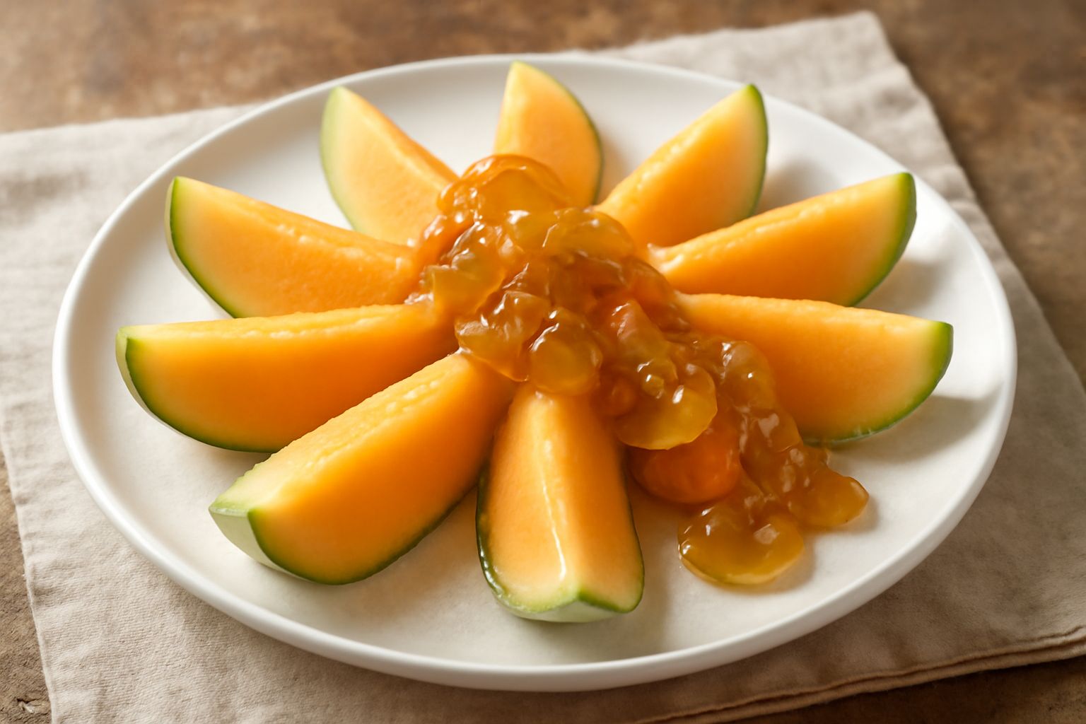 Melone con mostarda