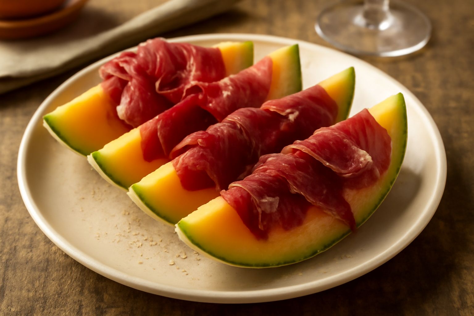Melone con prosciutto di cinghiale
