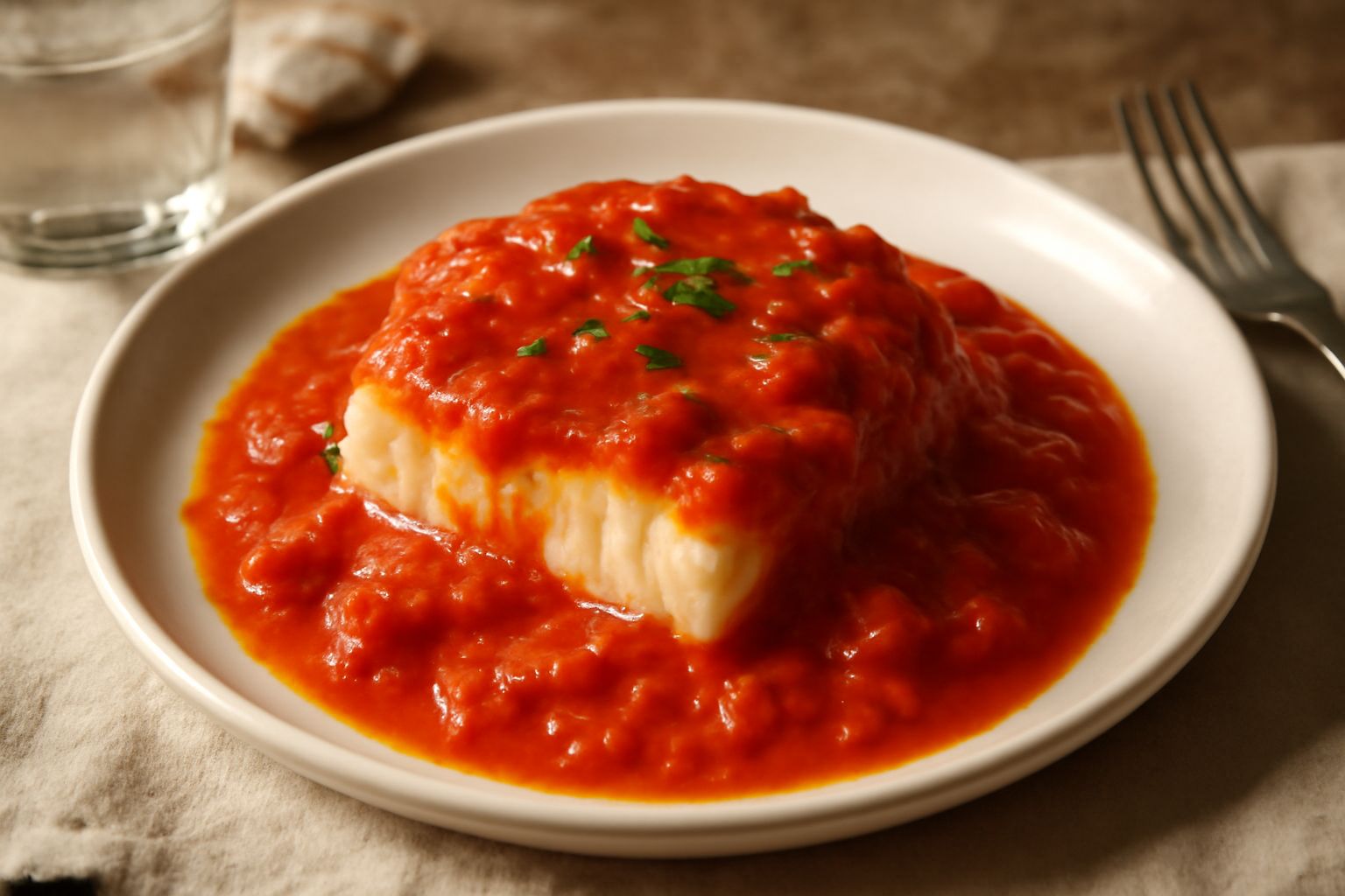 Merluzzo alla salsa di pomodoro