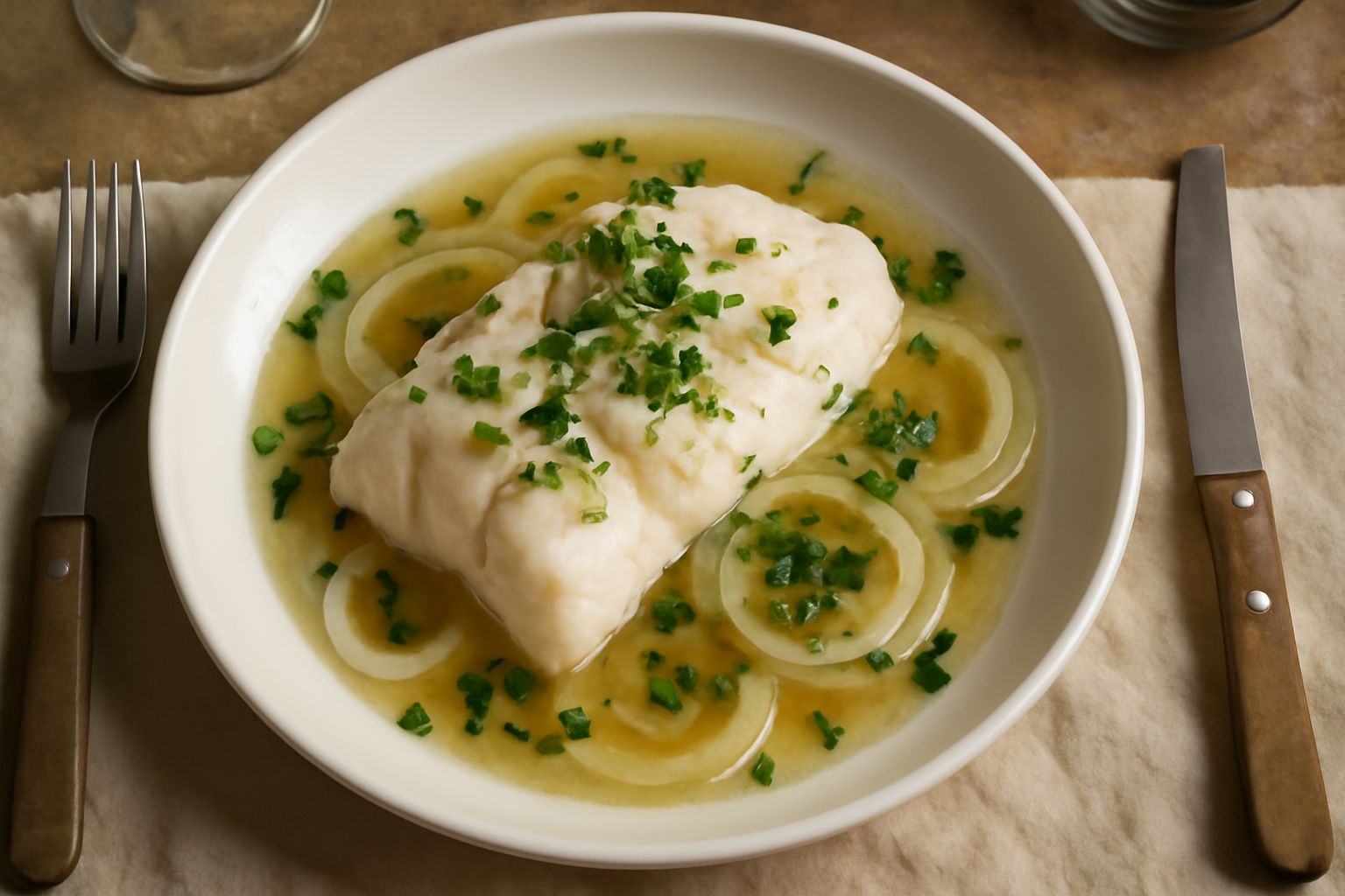 Merluzzo in bianco