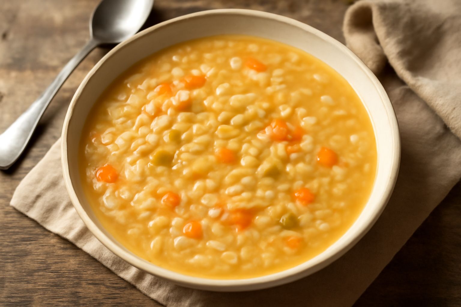 Minestra con pasta d'avena