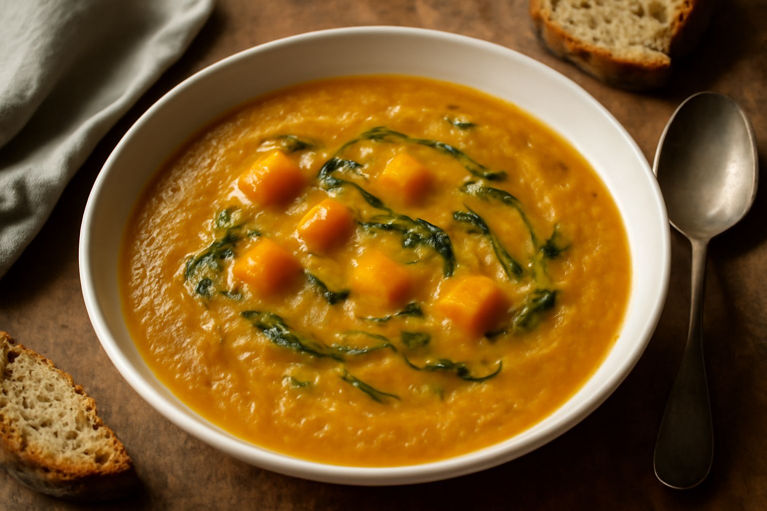 Minestra d'autunno con zucca