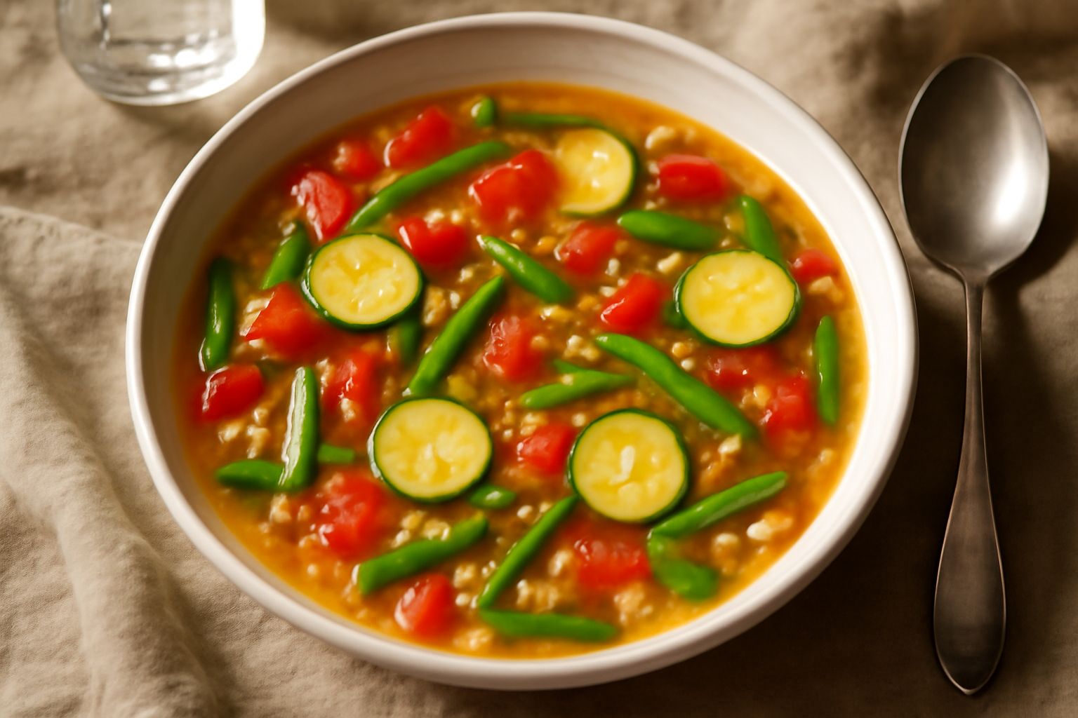 Minestra d'estate con verdure