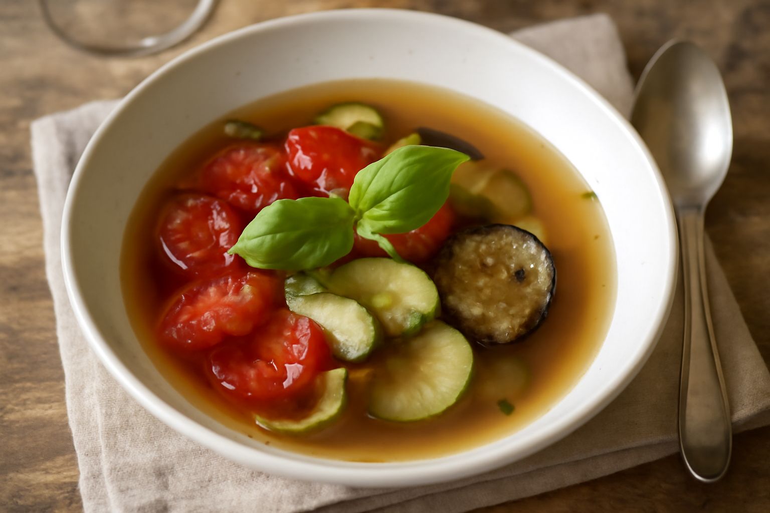 Minestra d'estate con verdure appassite