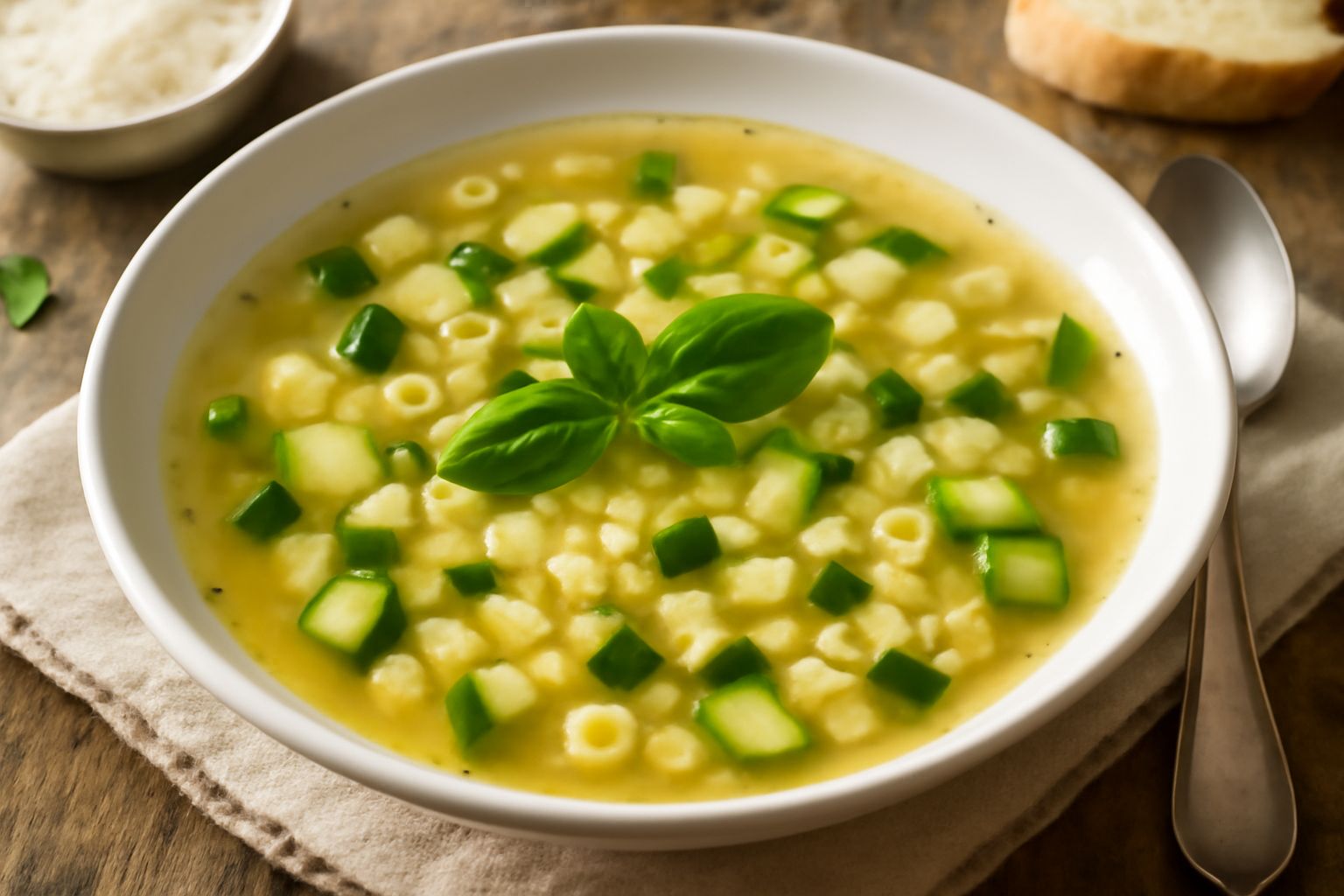 Minestra d'estate con zucchine