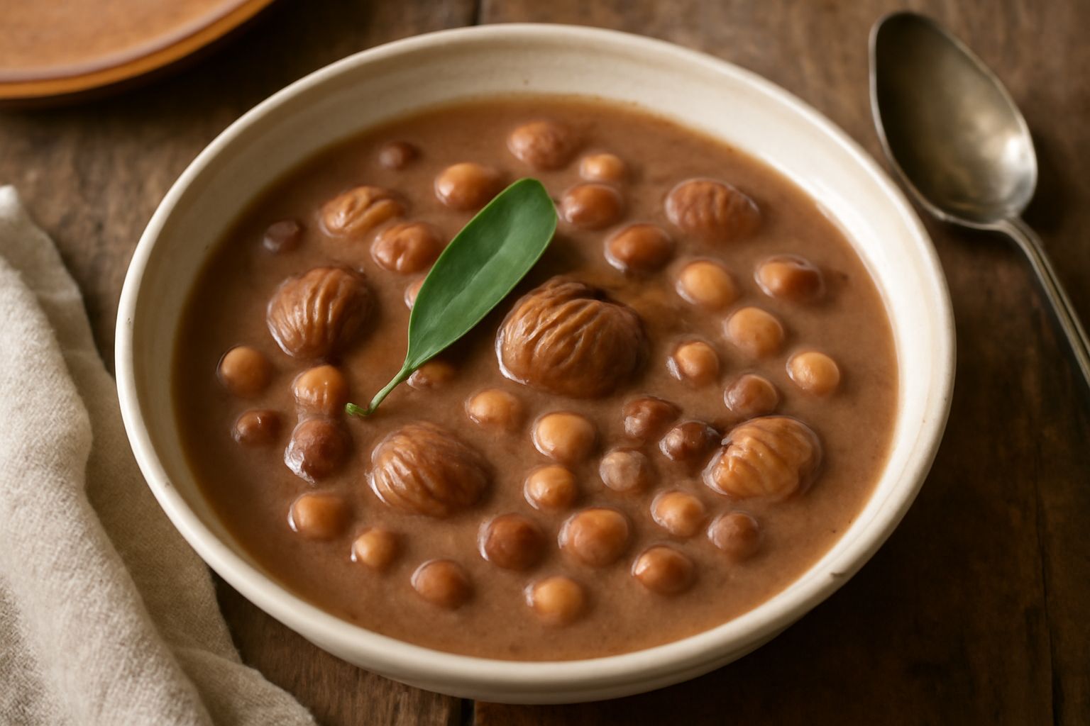 Minestra di castagne e legumi