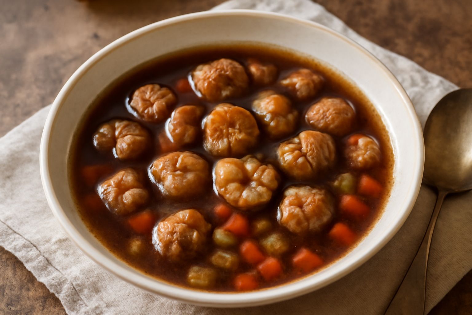 Minestra di castagne secche