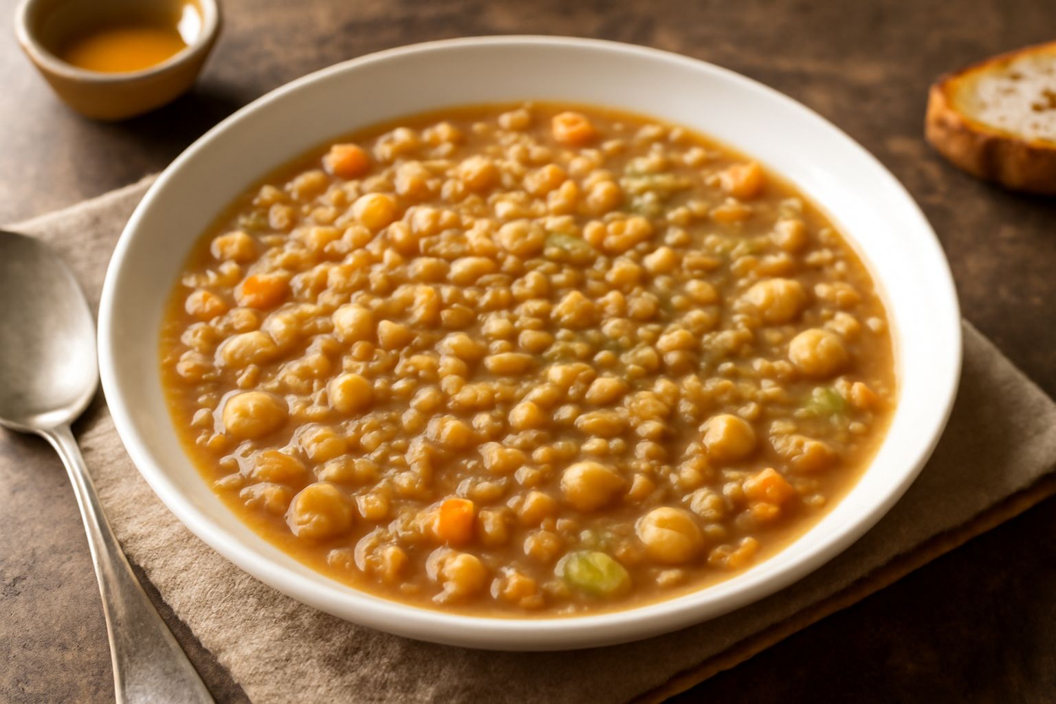 Minestra di ceci e grano