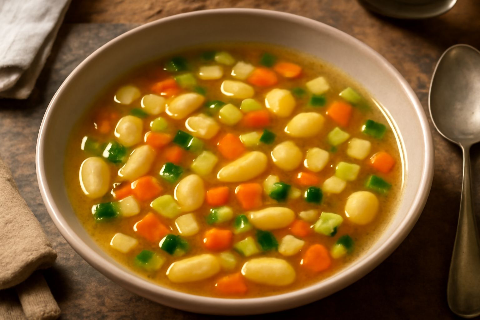 Minestra di chicche e verdure
