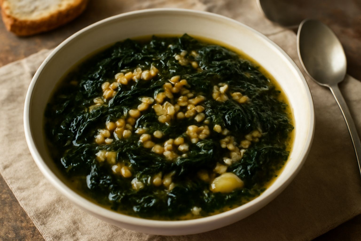Minestra di cicoria e farro