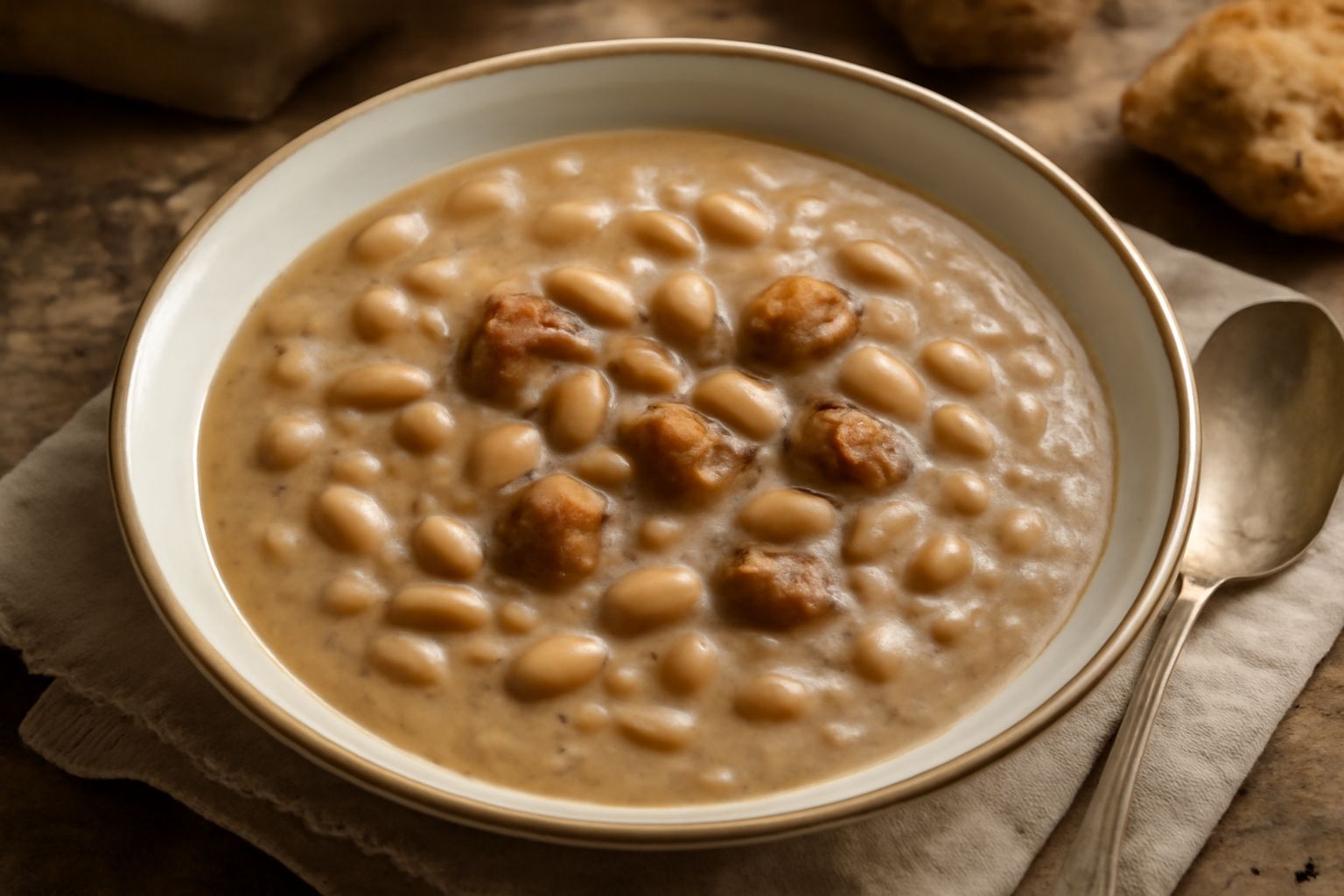 Minestra di fagioli e castagne
