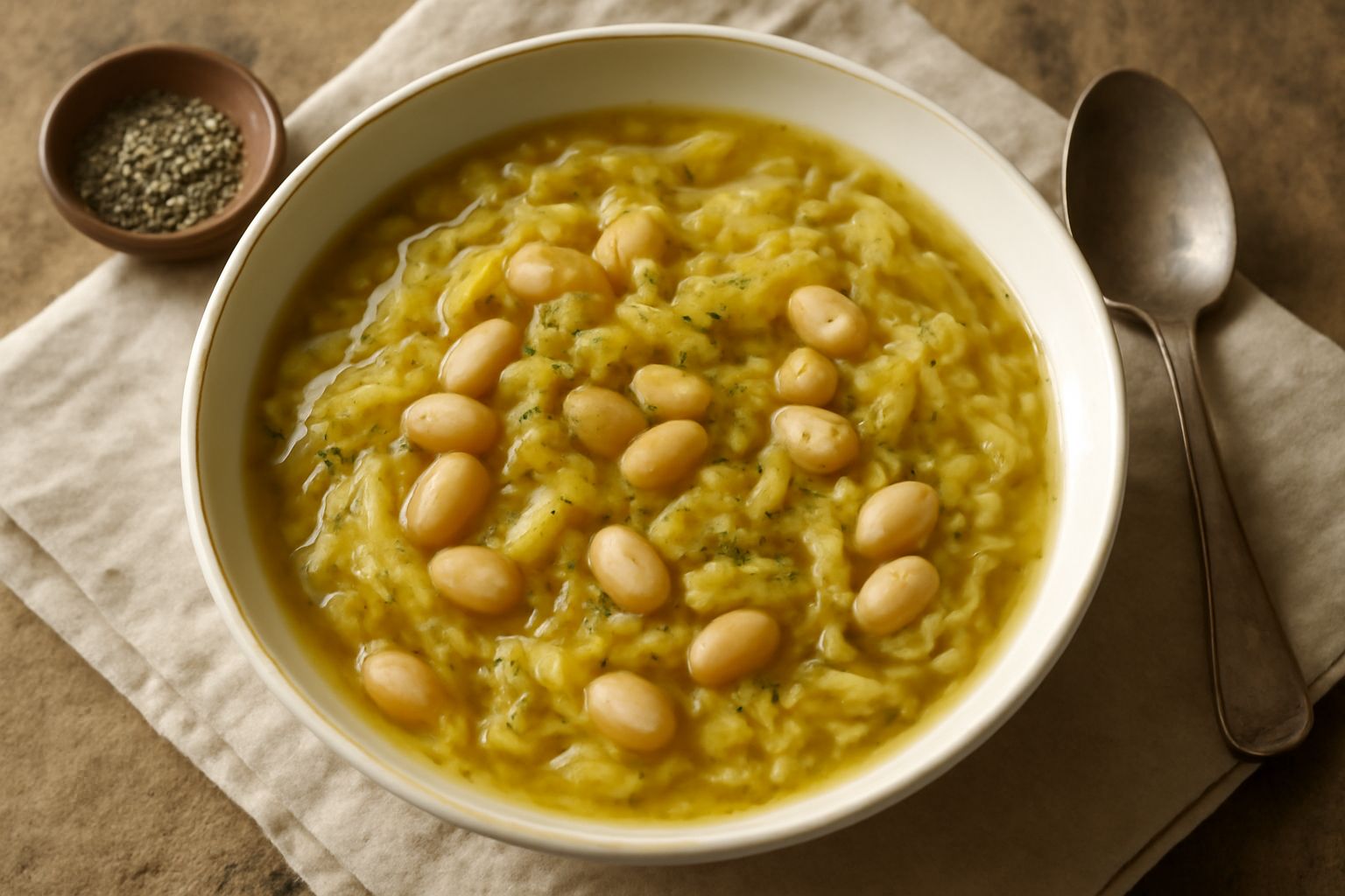 Minestra di fagioli e crauti