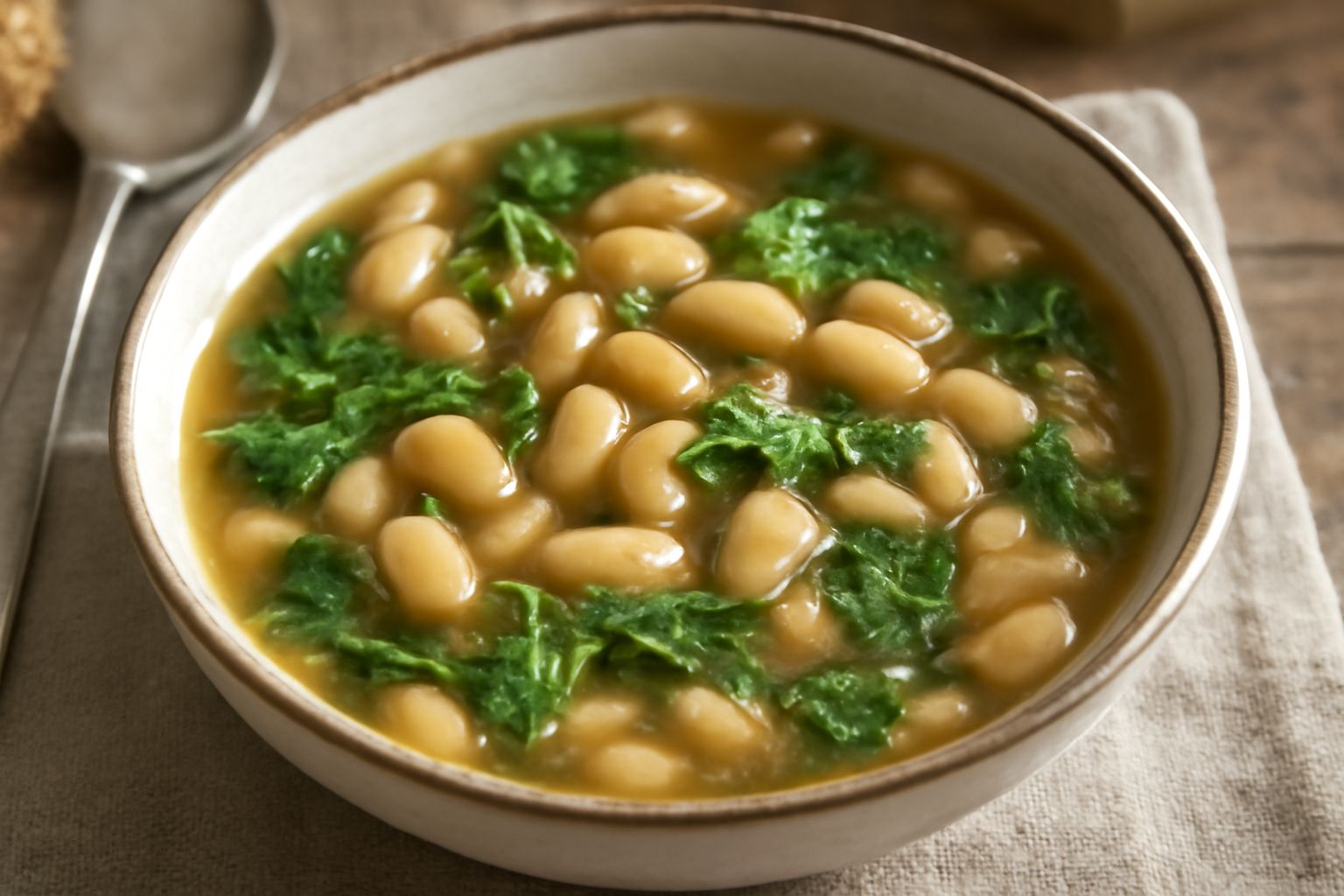 Minestra di fagioli e malva