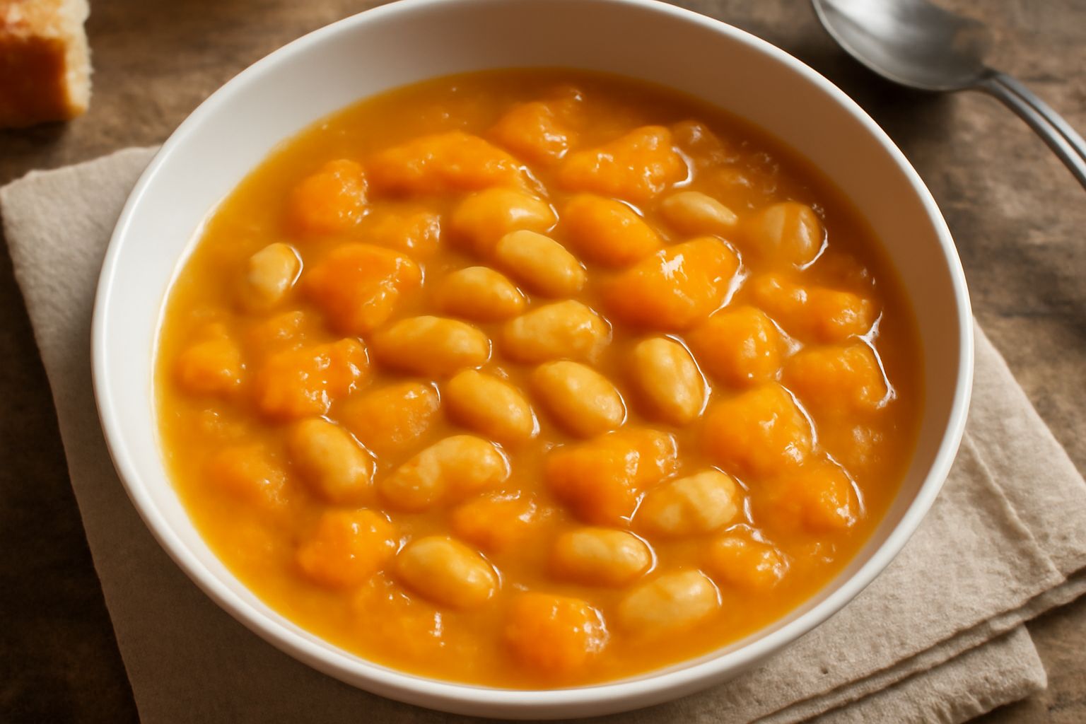 Minestra di fagioli e zucca