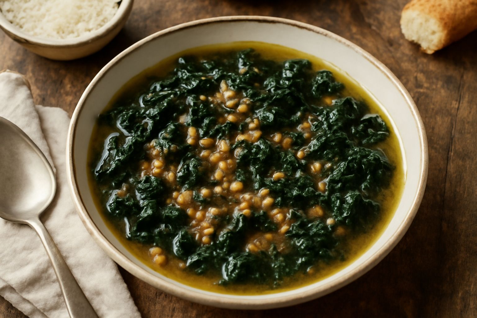 Minestra di farro e cavolo nero