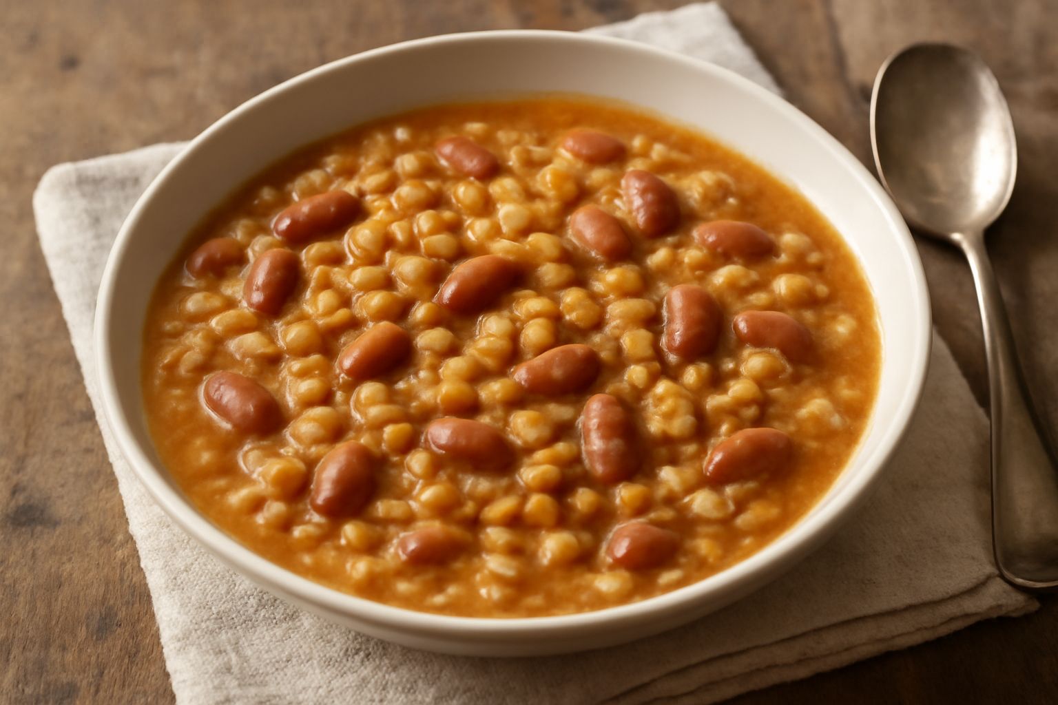 Minestra di grano e fagioli