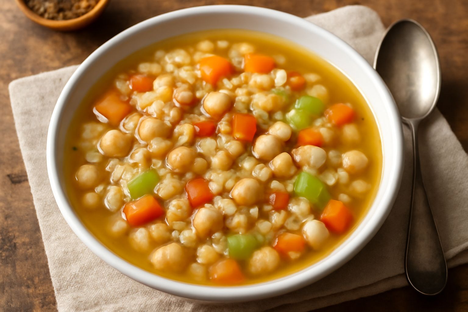 Minestra di orzo e ceci