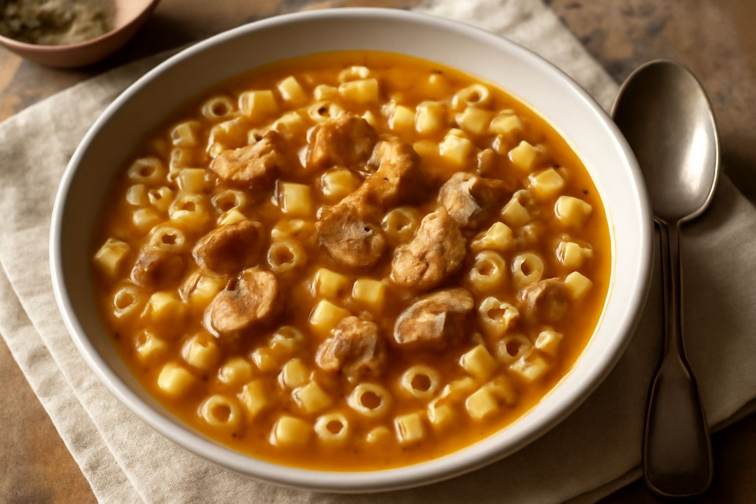 Minestra di pasta e castagne