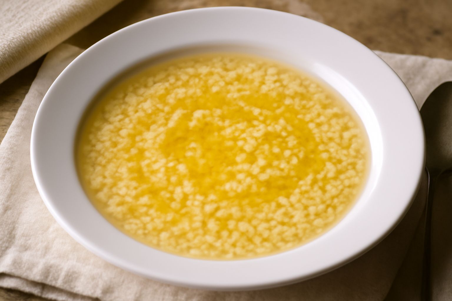 Minestra di pastina e brodo