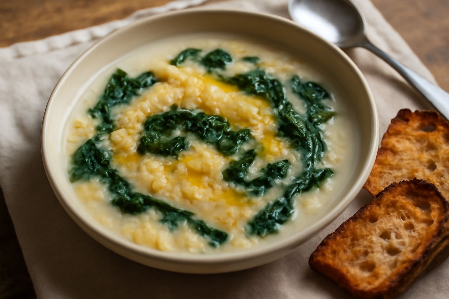 Minestra di polenta e cavolo