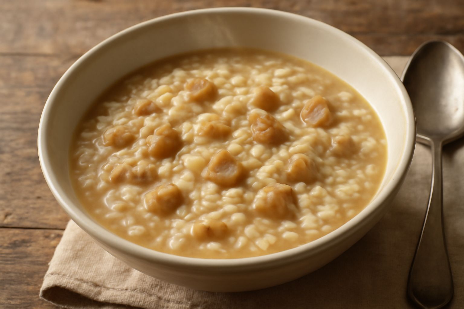 Minestra di riso e castagne