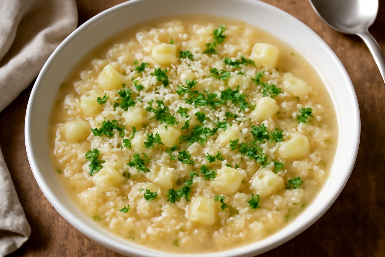 Minestra di riso e patate