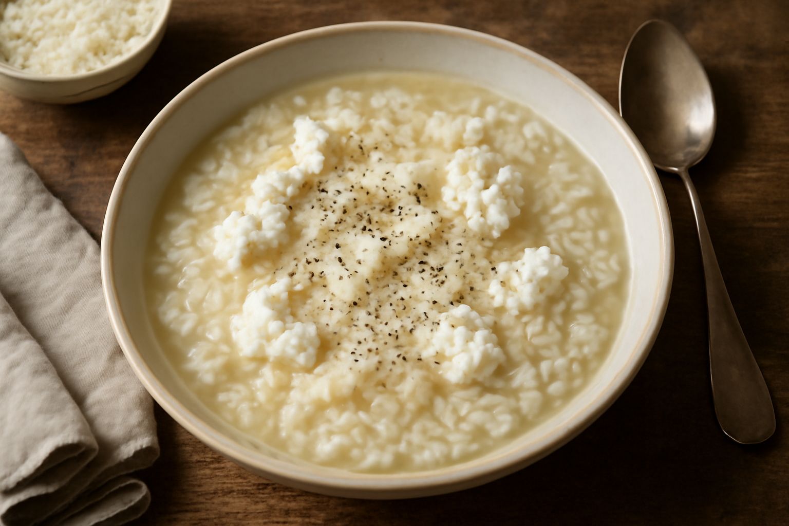 Minestra di riso e ricotta: il piatto che sfama senza appesantire