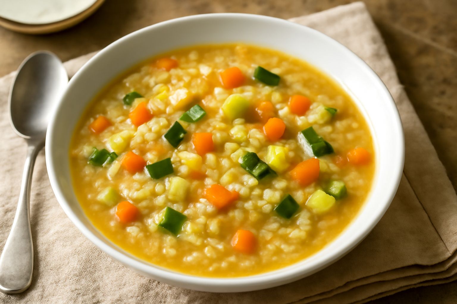 Minestra di riso e verdure avanzate
