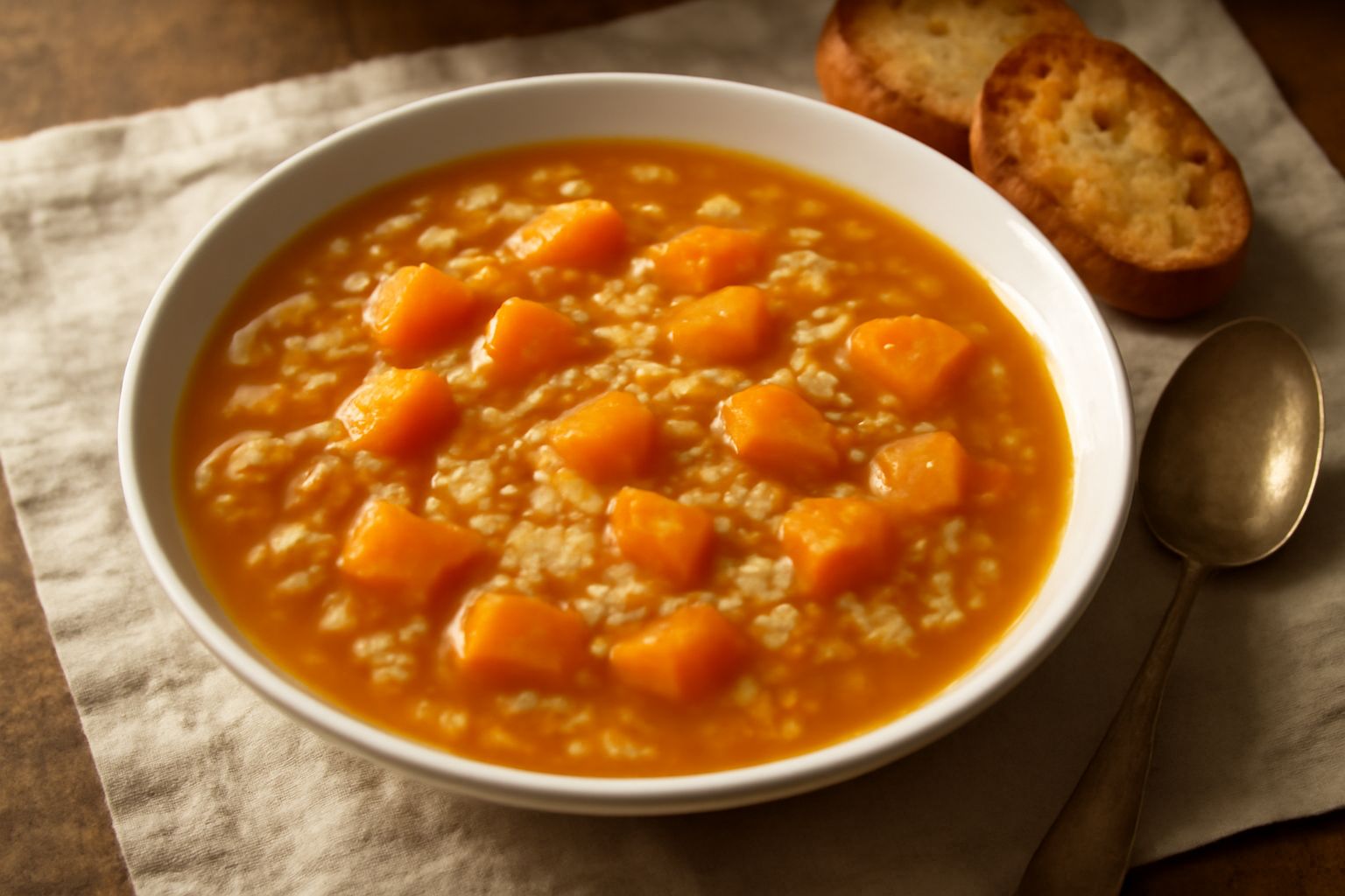 Minestra di riso e zucca