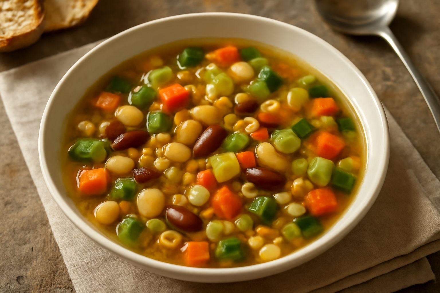Minestra di verdure e legumi