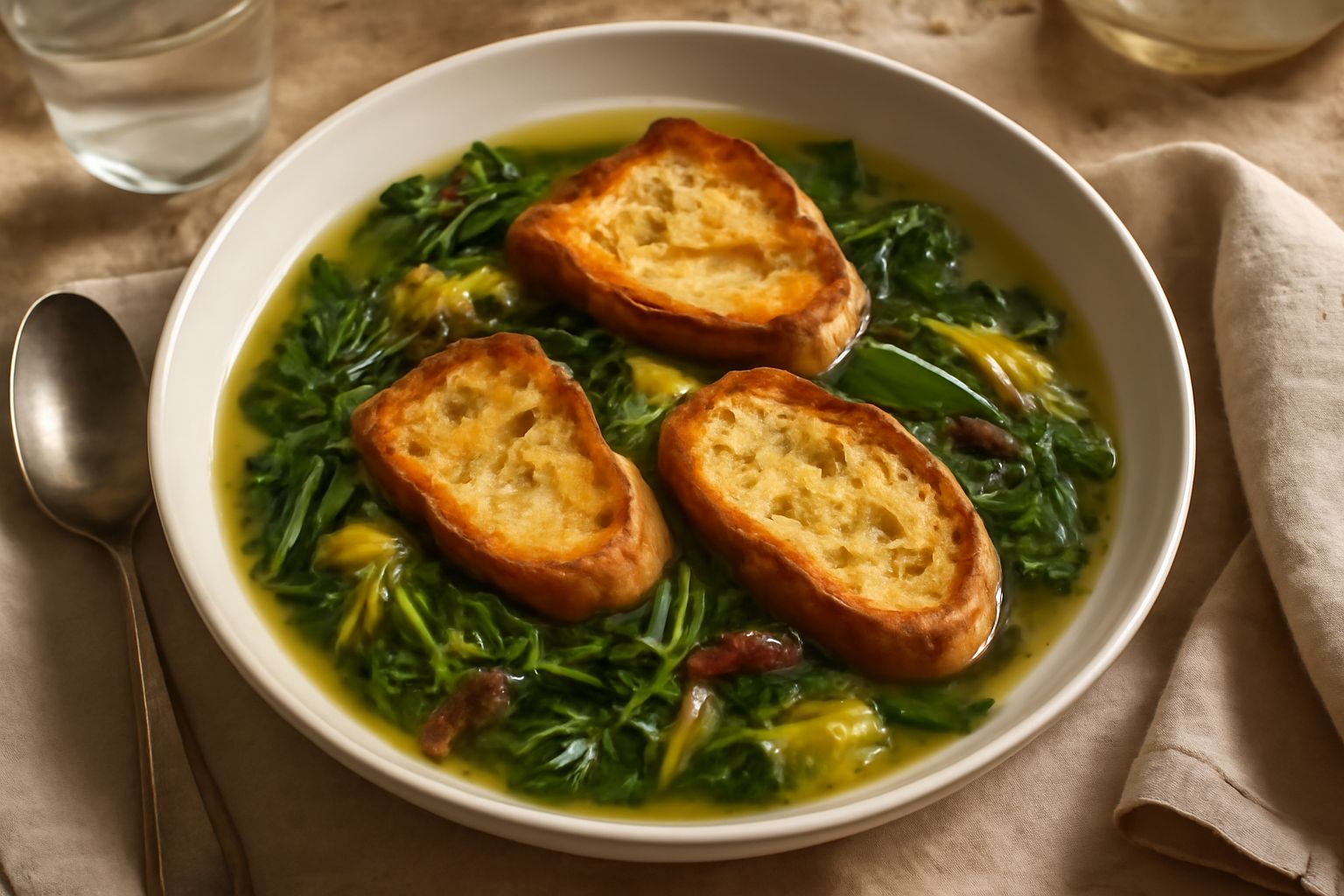 Minestra d'insalata di campo