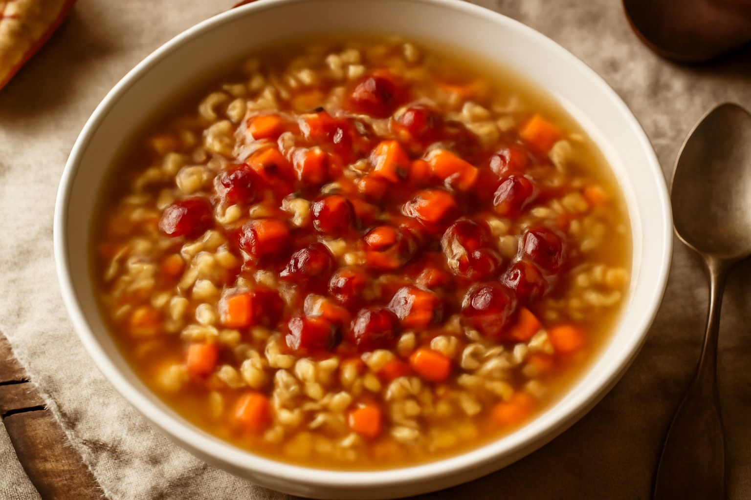 Minestra d'orzo allo speck