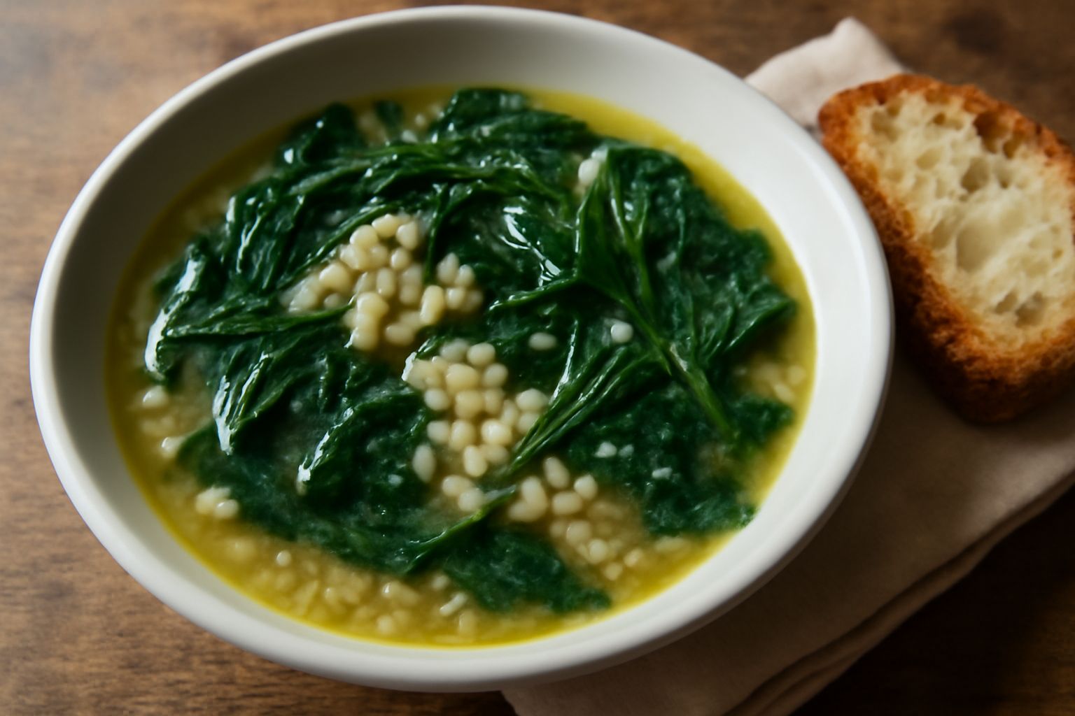 Minestra d'orzo e cicoria