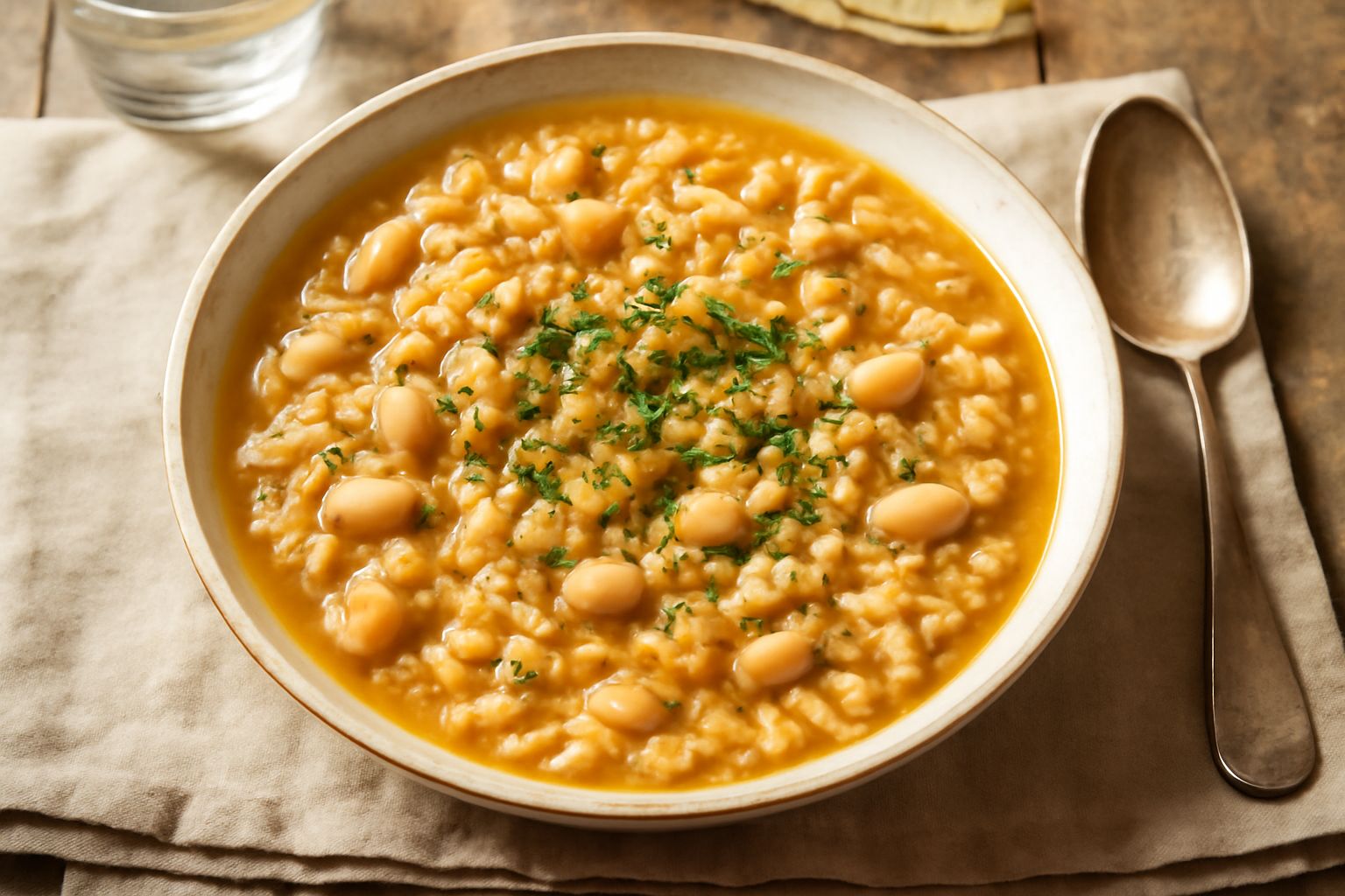 Minestra d'orzo e fagioli
