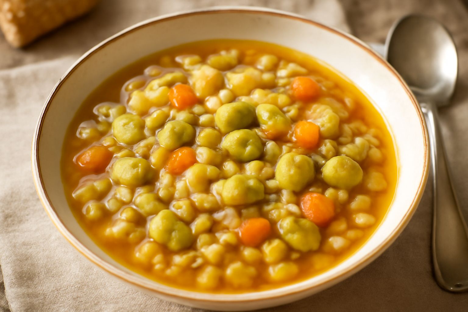 Minestra d'orzo e favette