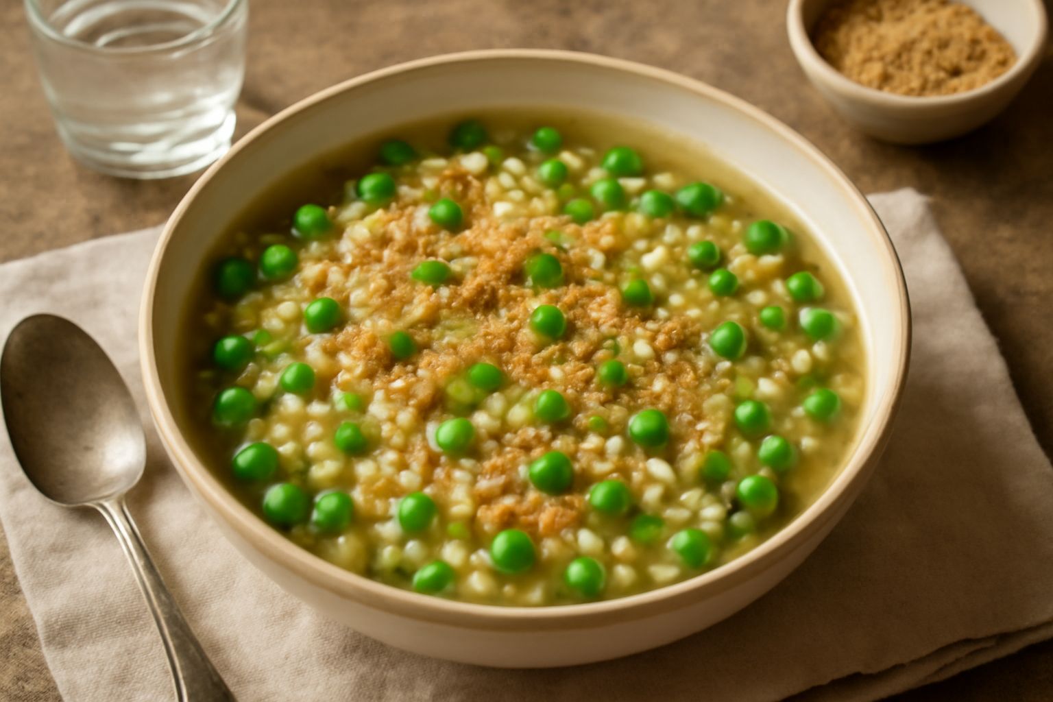 Minestra d'orzo e piselli