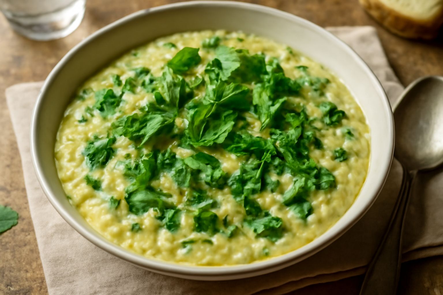 Minestra d'orzotto con le erbe
