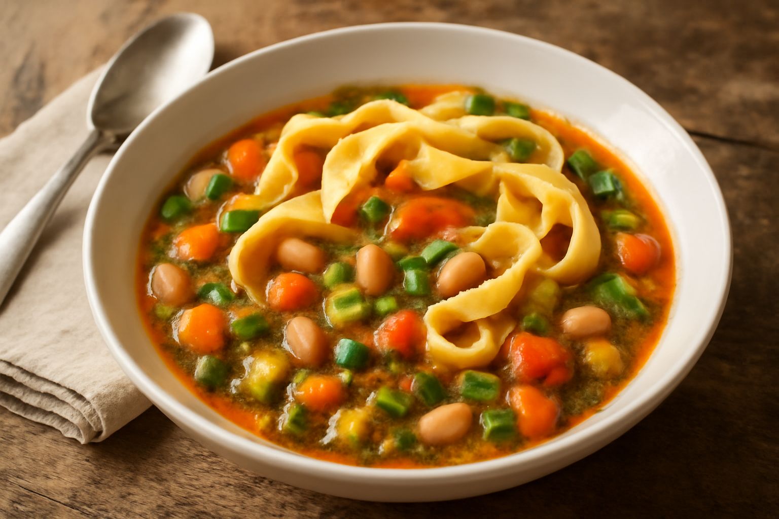 Minestrone con pasta fresca