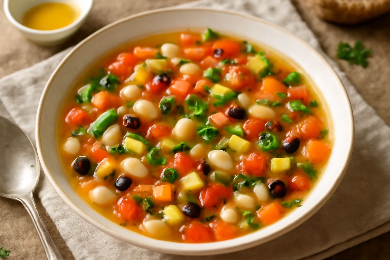 Minestrone di verdure e legumi