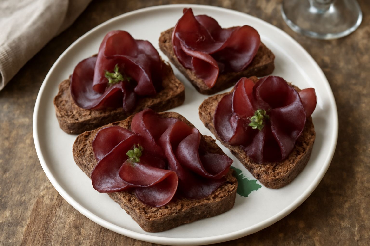 Mocetta con pane nero