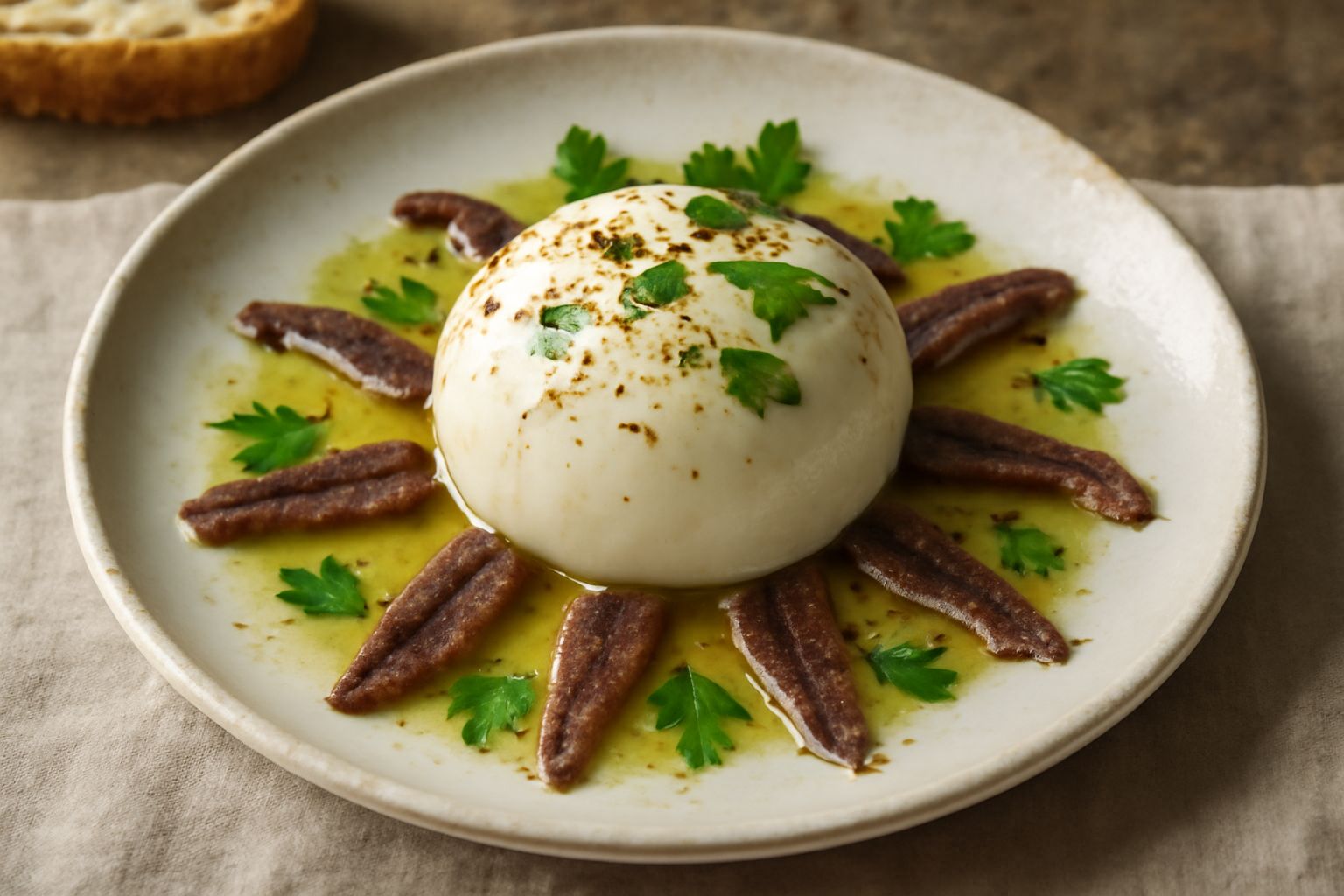 Mozzarella con alici