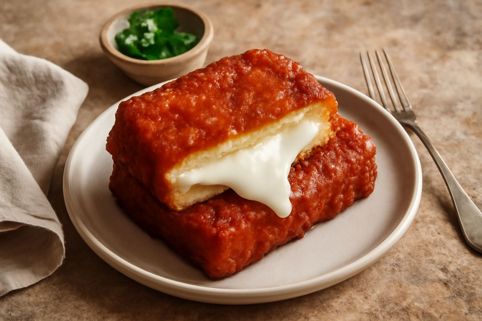 Mozzarella in carrozza fritta in pasta
