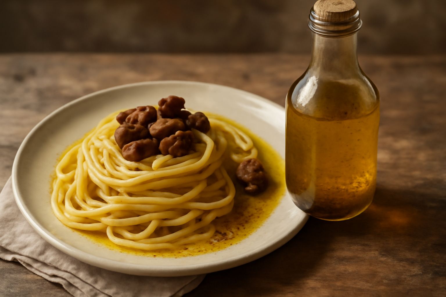 Olio aromatizzato ai funghi porcini