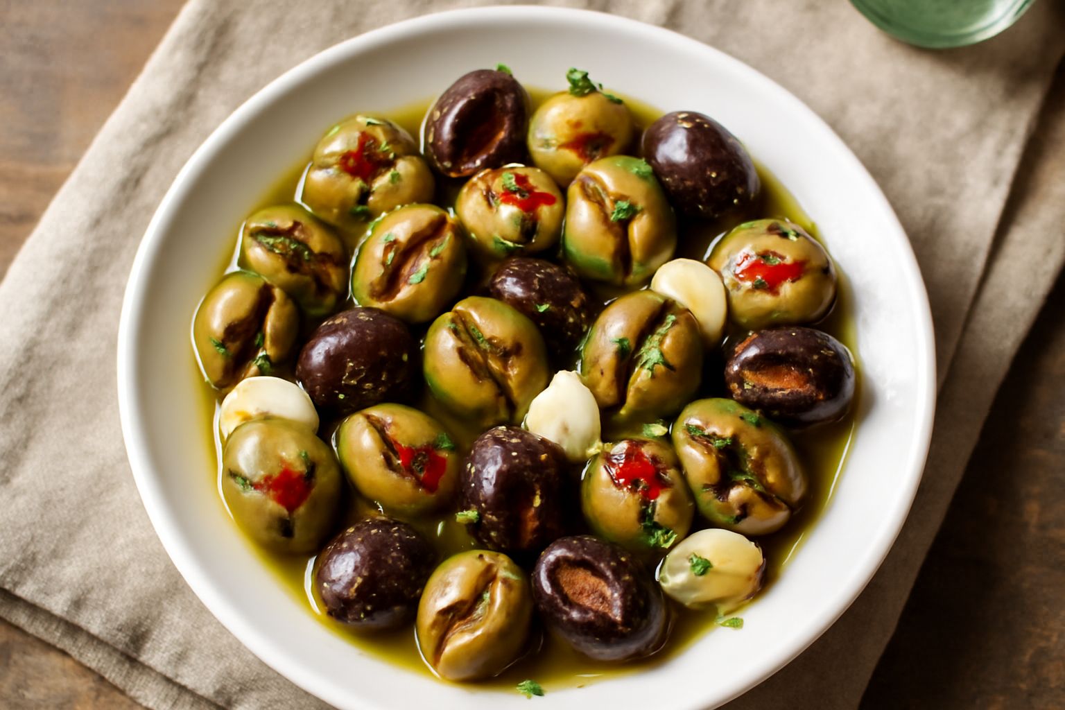Olive schiacciate
