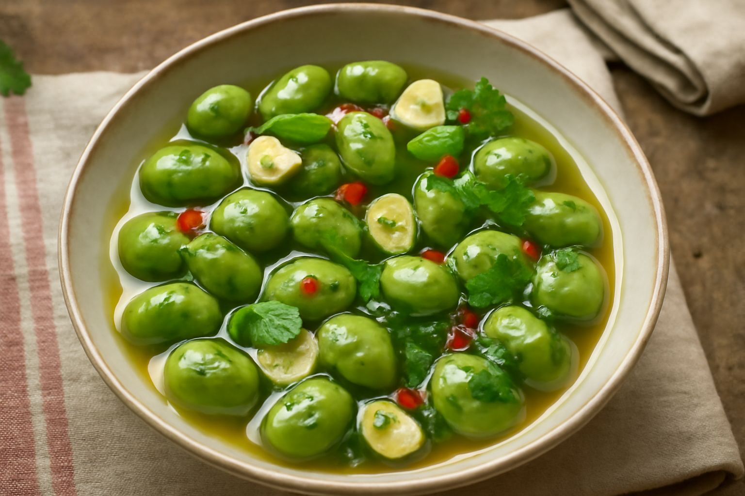 Olive schiacciate marinate